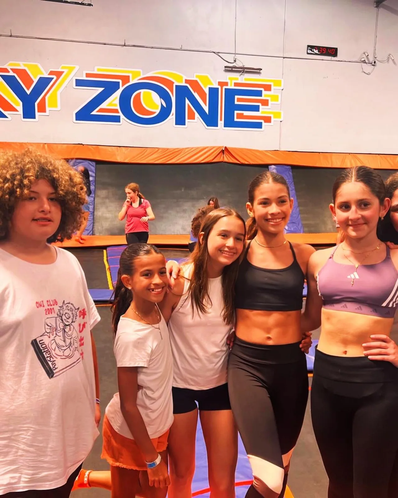 ELC students together at a trampoline park on an afternoon activity in Los Angeles