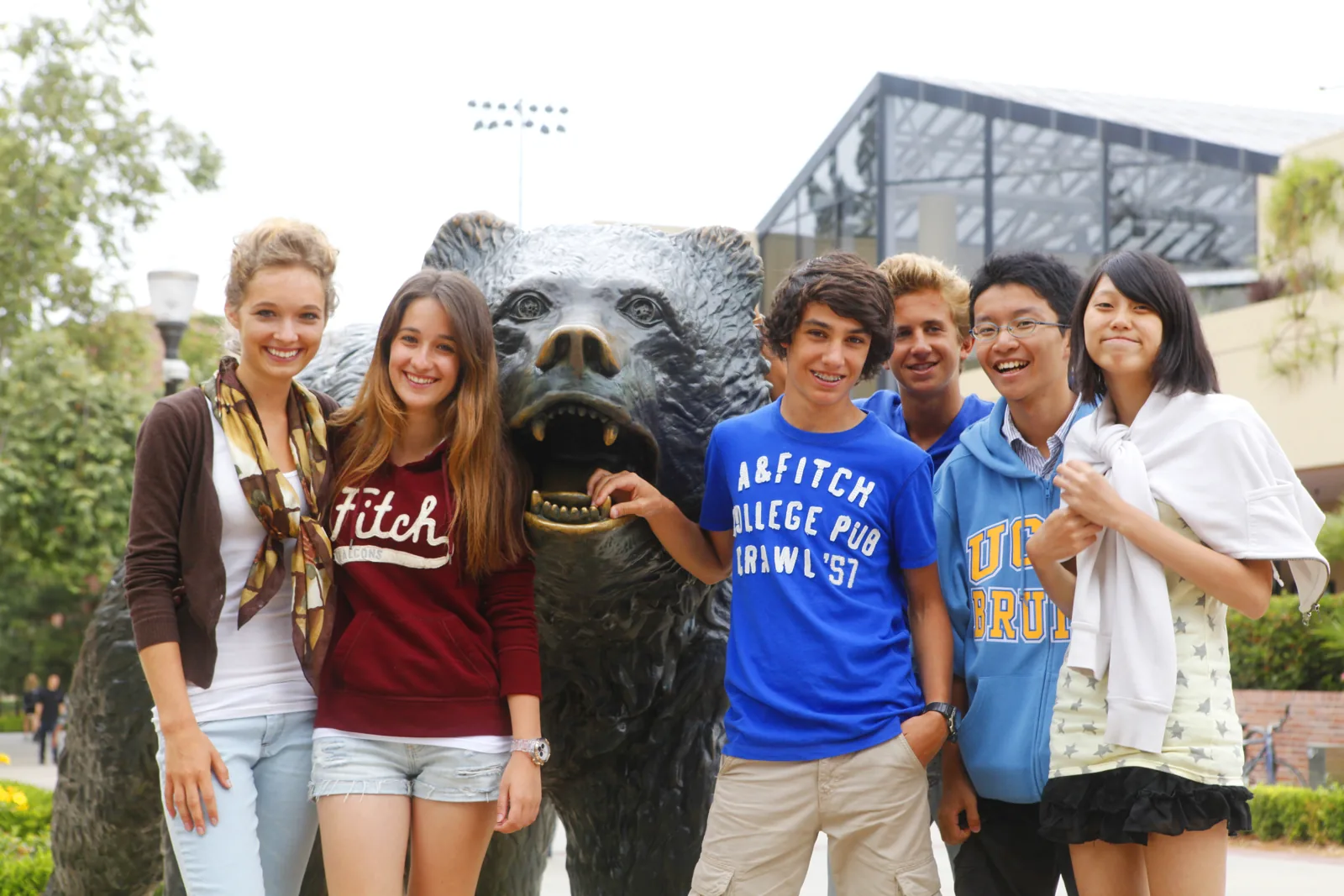 The Bruin Bear statue on the UCLA campus