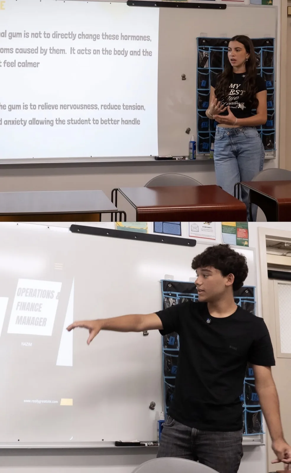 ELC students presenting their business pitches