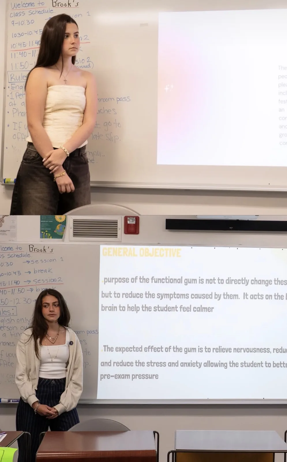 Student teams presenting their business pitches